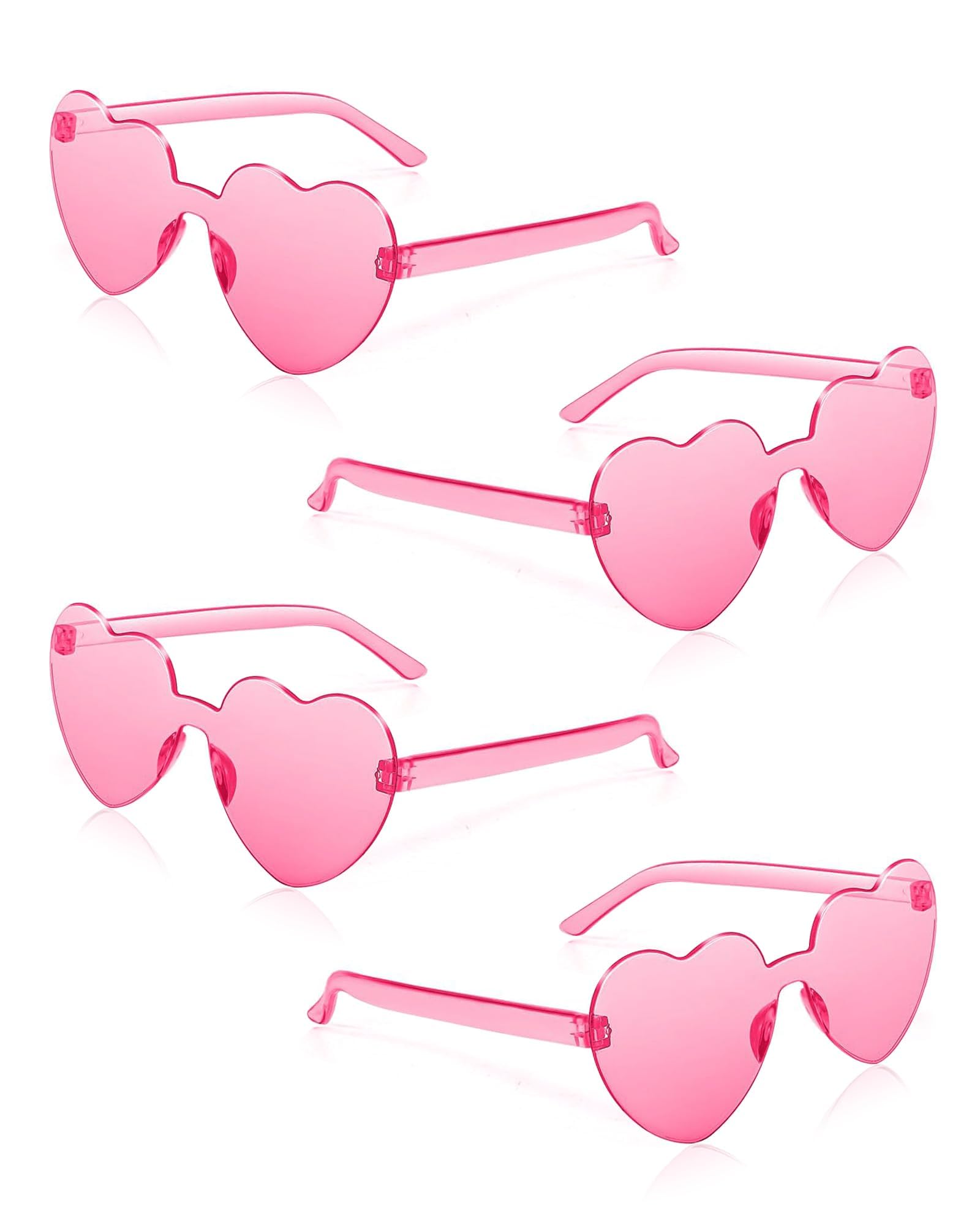 Amazon.com: SUNYIWJIE 4 Pairs Heart Sunglasses for Women Bulk